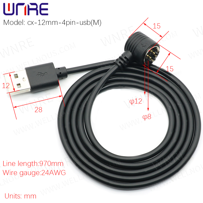 ຜູ້ຍິງຜູ້ຊາຍ USB 4P Pogopin Connneticector 5